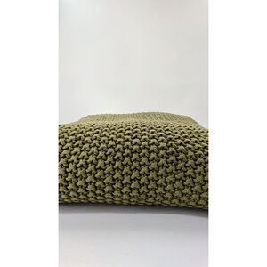 Quince Cotton Fisherman Throw Olive Bedding 50X60